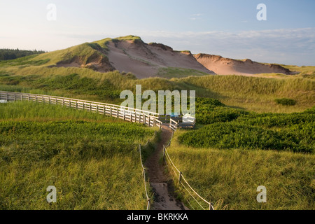 Sand dunes at Greenwich on Prince Edward Island Stock Photo