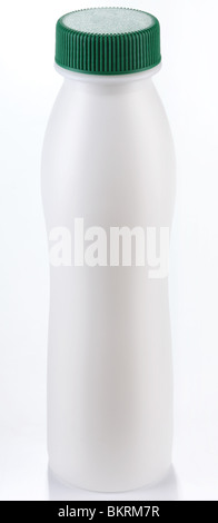 plastic bottle of milk on a white background Stock Photo