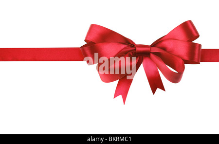 Red bow isolated on white background Stock Photo