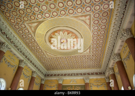 Ceiling and interior of the church of St Lawrence at West Wycombe, Buckinghamshire UK Stock Photo