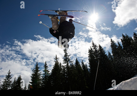 Slovakia, Jasna, snowpark, freestylers Stock Photo
