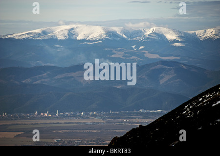Slovakia, view from Lomnica on Chopok and Low Tatras Mountains Stock Photo