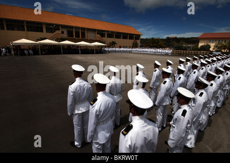 Curacao, Willemstad, Parera Marine basis, parade in the honour of queensday Stock Photo