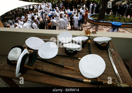 Curacao, Willemstad, Parera Marine basis, parade in the honour of queensday Stock Photo