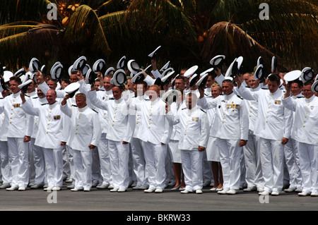 Curacao, Willemstad, Parera Marine basis, parade in the honour of queensday Stock Photo