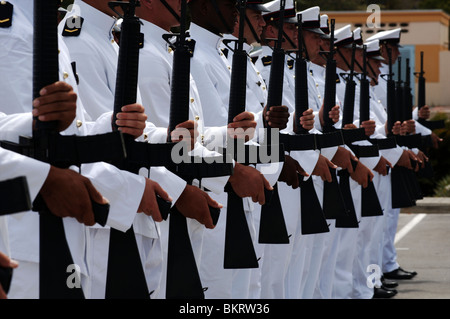 Curacao, Willemstad, Parera Marine basis, parade in the honour of queensday Stock Photo