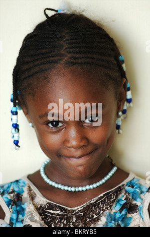 Curacao, portrait of a girl living in neighbourhood Seru Fortuna Stock Photo