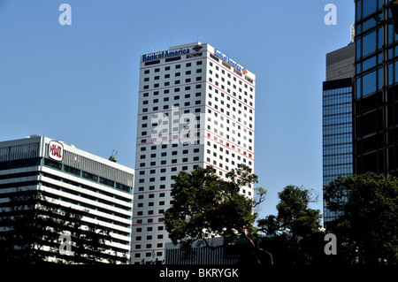 buildings, Bank of America, Hong Kong island, China