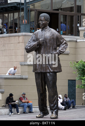Statue of Nelson Mandela at Nelson Mandela Square, Sandton City, Johannesburg, South Africa Stock Photo