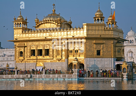 Sikhs devotees visiting the Golden Temple. Amritsar. Punjab. India Stock Photo