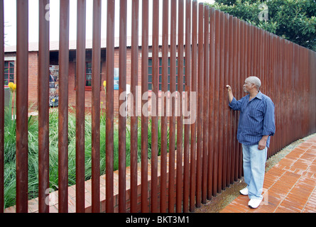 Nelson Mandelas former home in Soweto, today a museum behind bars. Johannesburg, South Africa Stock Photo