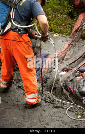 firemen lance in use Stock Photo - Alamy