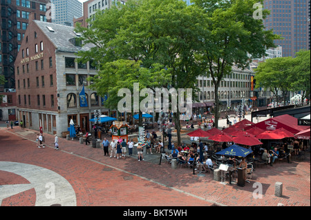 The Historic Quincy Market Near Faneuil Hall in Downtown Boston, Massachusetts, USA Stock Photo