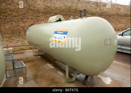 Shell Liquefied Petroleum Gas Bulk Storage Tanks Stock Photo