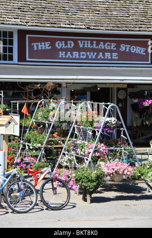 Spring plants for sale at the Old Village Store in Lancaster County, PA Stock Photo