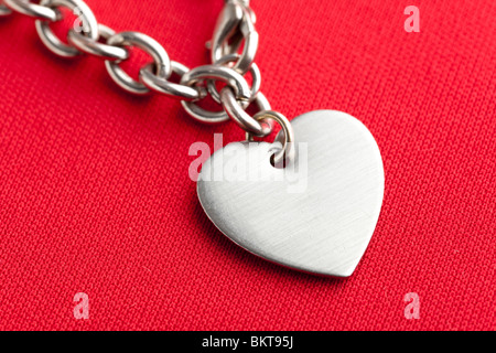 Chain and Heart Shape close up Stock Photo
