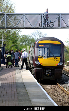 Arriva Cross Country train at Hinckley station, Leicestershire, England, UK Stock Photo