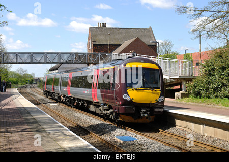 Arriva Cross Country train at Hinckley station, Leicestershire, England, UK Stock Photo