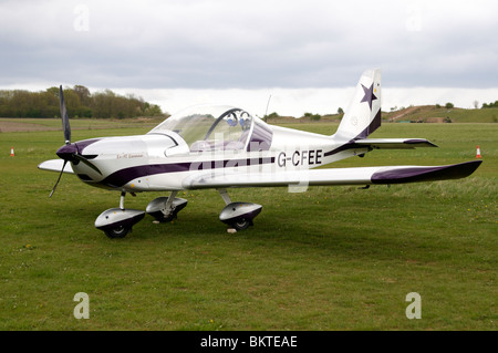 Pritchard Gr AEROTECHNIK EV-97 EUROSTAR light aircraft at Popham Airfield, Hampshire, England at a ‘Fly-In’ Monday 3rd May 2010. Stock Photo