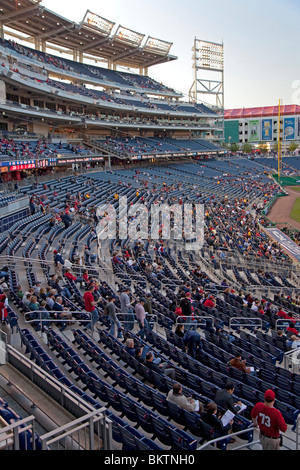 Washington, DC - A sparse crowd for a Washington Nationals baseball game at Nationals Stadium. Stock Photo