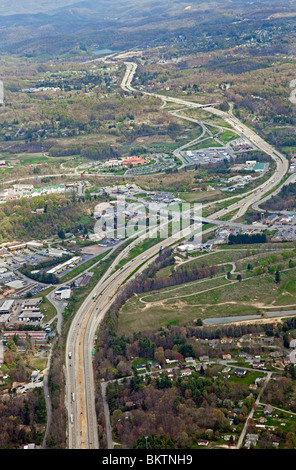 Beckley, West Virginia - An aerial view of the West Virginia Turnpike. Stock Photo