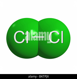 Chlormolekül Cl2 / chlorine molecule Cl2 Stock Photo - Alamy