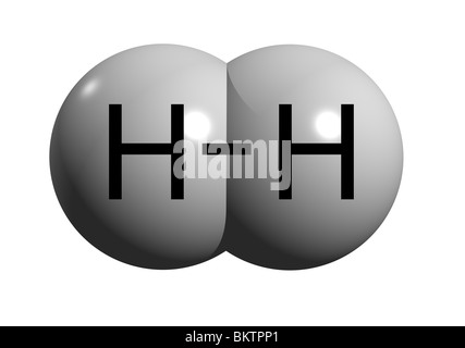 Wasserstoffmolekül H2 / hydrogen molecule H2 Stock Photo