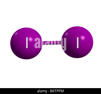 Iodmolekül I2 / iodine molecule I2 Stock Photo - Alamy