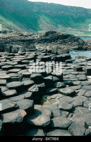 Columnar basal rock formations. Giant's Causeway, County Antrim ...