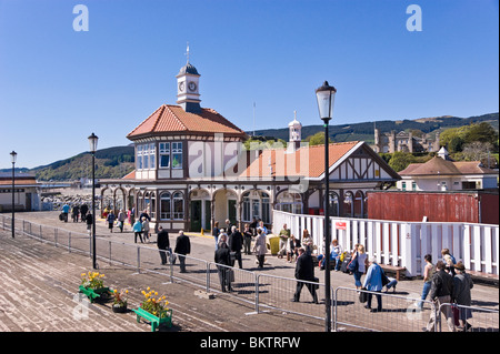 The famous wooden pier and pier building at Dunoon Argyll and Bute Scotland Stock Photo