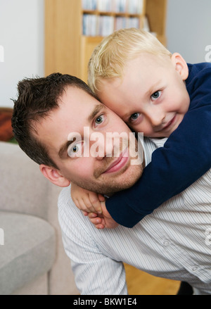 Child and father playing Stock Photo