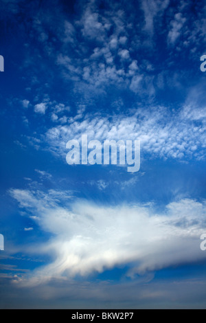 Sky with different types of clouds in layers Stock Photo - Alamy