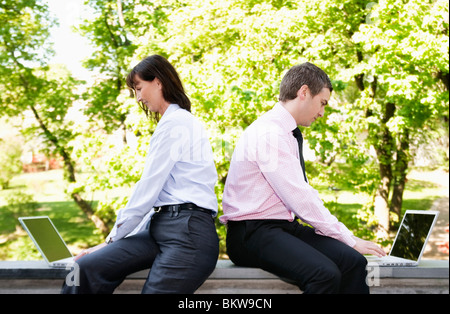 Colleagues outdoor Stock Photo