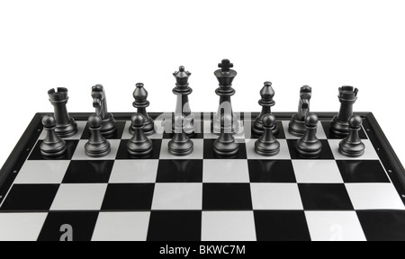 Chess. Desktop logic game. Black figure Stock Photo