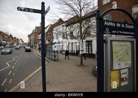 Market Street in Ashby de la Zouch, Leicestershire, England. Stock Photo