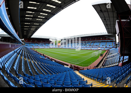 View inside Villa Park Stadium, Birmingham. Home of Aston Villa Football Club Stock Photo