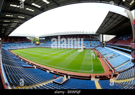 View inside Villa Park Stadium, Birmingham. Home of Aston Villa Football Club Stock Photo