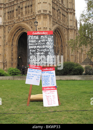 General Election 2010 Ladbrokes betting Hung Parliament Media Coverage Stock Photo
