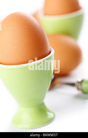 egg in egg cup Stock Photo