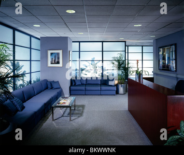Reception area in corporate office building Stock Photo