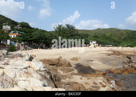 Tung O Wan beach, Lamma Island in Hong Kong, China. Stock Photo
