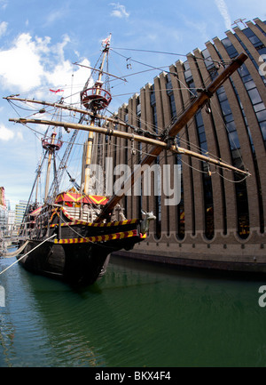 Golden Hinde Reconstruction London UK Stock Photo