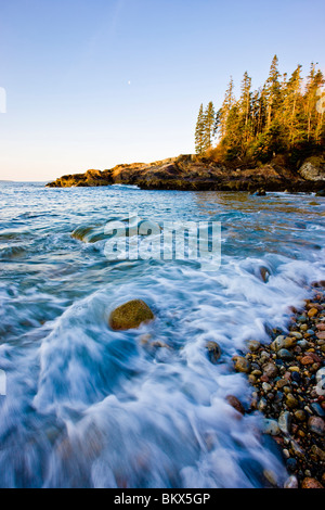 Early morning on Little Hunters Beach in Maine's Acadia National Park.