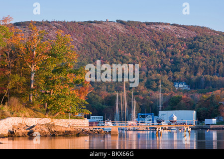 Early morning in Camden Harbor.  Camden, Maine. Stock Photo