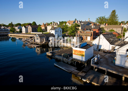 The South End in Portsmouth, New Hampshire. Piscataqua River. Stock Photo