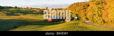 The Jenne Farm in Woodstock, Vermont.  Fall. Stock Photo