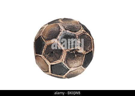 Burnt soccer ball Stock Photo