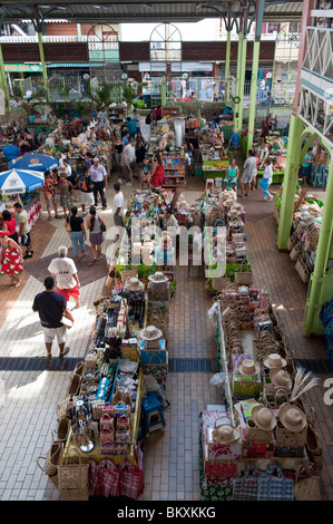 Aerial View of The Municipal Market in Papeete, Tahiti. Stock Photo