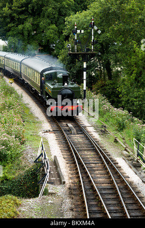 GWR 1369 Steam Train  South Devon Railway (heritage railway) Stock Photo