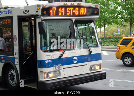 M7 Bus, via Broadway, Public Transportation, New York City, 2010 Stock Photo